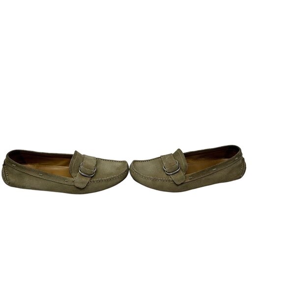 PRADA Driving Loafer MOCCASIN BEIGE SUEDE Womens 36.5 RUBBER SOLE 1D 3711 - Picture 6 of 11